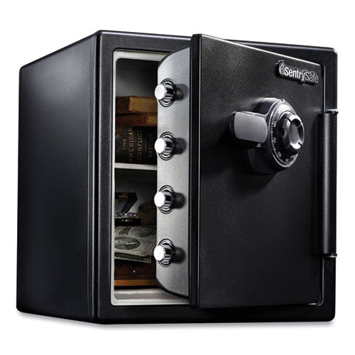 Fire-safe With Combination Access, 1.23 Cu Ft, 16.38 X 19.38 X 17.88, Black