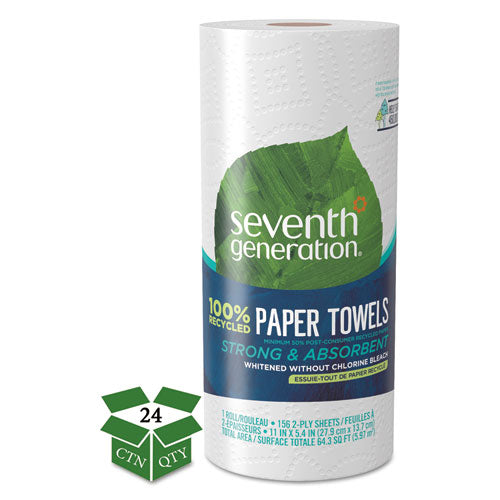 100% Recycled Paper Towel Rolls, 2-ply, 11 X 5.4 Sheets, 156 Sheets-rl, 24 Rl-ct