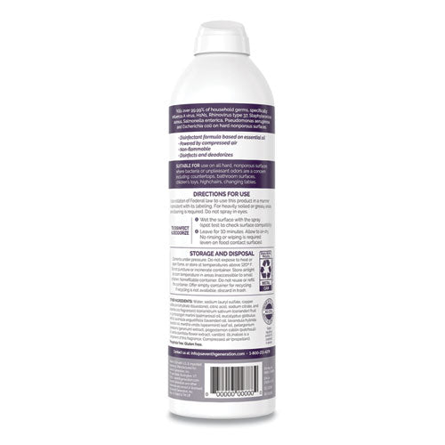 Disinfectant Sprays, Lavender Vanilla-thyme, 13.9 Oz, Spray Bottle