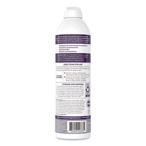 Disinfectant Sprays, Lavender Vanilla-thyme, 13.9 Oz, Spray Bottle, 8-cart