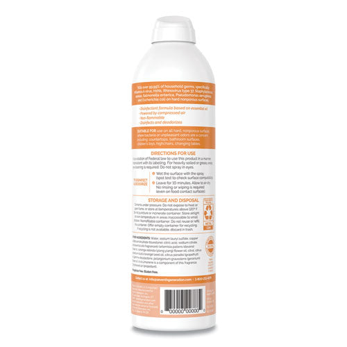 Disinfectant Sprays, Fresh Citrus-thyme, 13.9 Oz, Spray Bottle