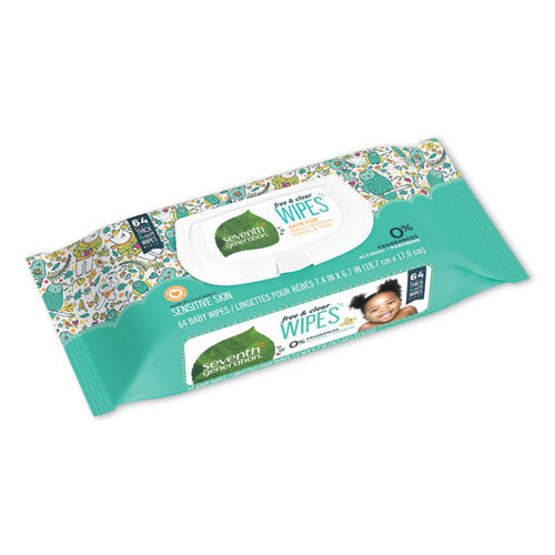 Free & Clear Baby Wipes, Refill, Unscented, White, 256-pk, 3 Pk-ct