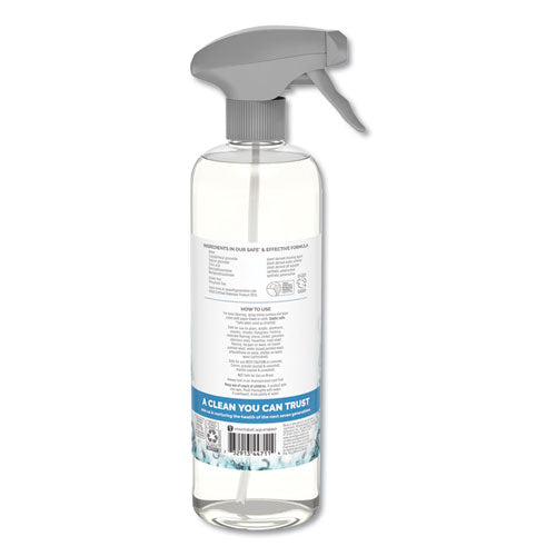 Natural Glass And Surface Cleaner, Free And Clear-unscented, 23 Oz, 8-carton