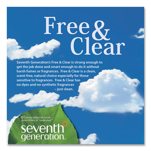 Glass And Surface Cleaner, Free And Clear, 1 Gal Bottle, 2-carton