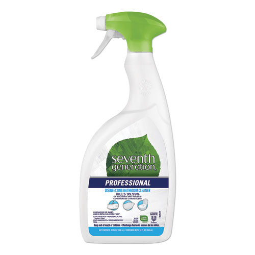 Disinfecting Bathroom Cleaner, Lemongrass Citrus, 32 Oz Spray Bottle