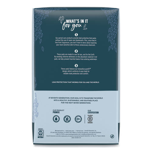 Chlorine-free Maxi Pads, Regular, 24-pack, 6 Packs-carton