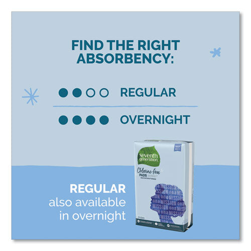 Chlorine-free Maxi Pads, Regular, 24-pack, 6 Packs-carton