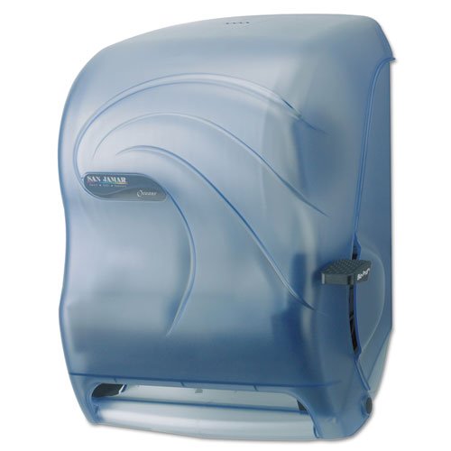 Lever Roll Towel Dispenser, Oceans, Arctic Blue, 16 3-4 X 10 X 12