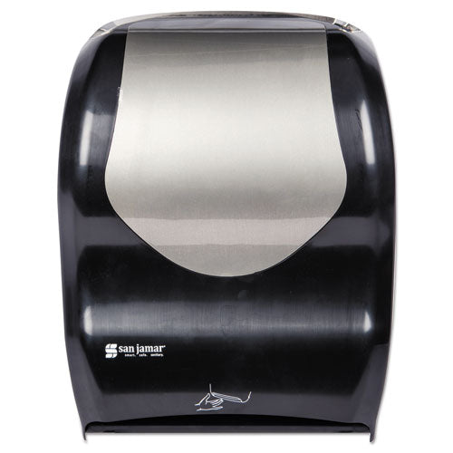 Smart System With Iq Sensor Towel Dispenser, 16 1-2 X 9 3-4 X 12, Black-silver