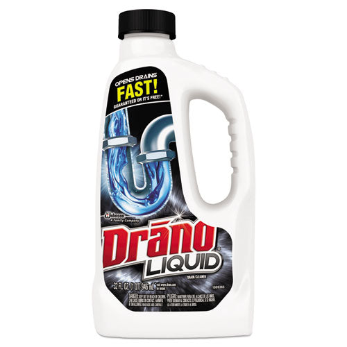 Liquid Drain Cleaner, 32oz Safety Cap Bottle, 12-carton