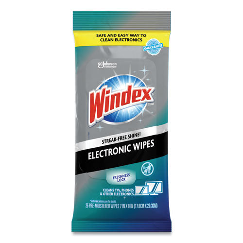 Electronics Cleaner, 25 Wipes, 12 Packs Per Carton