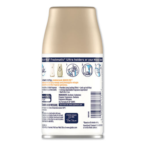 Automatic Air Freshener, Hawaiian Breeze, 6.2 Oz, 6-carton