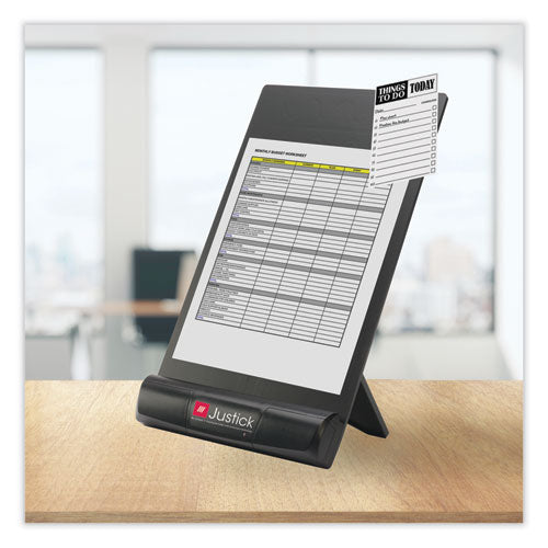 Justick Frameless Electro-surface Desktop Organizer & Copy Holder, 8" X 11", Bk