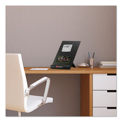 Justick Frameless Electro-surface Desktop Organizer & Copy Holder, 8" X 11", Bk
