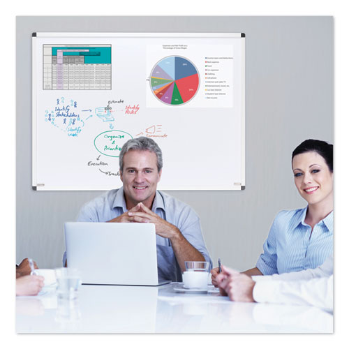 Justick By Smead Dry-erase Board With Frame, 48" X 36", White