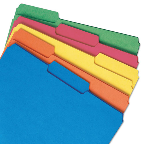 Interior File Folders, 1-3-cut Tabs, Letter Size, Assorted, 100-box