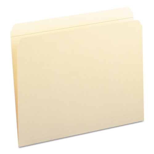Reinforced Tab Manila File Folders, Straight Tab, Letter Size, 11 Pt. Manila, 100-box