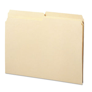 Reinforced Tab Manila File Folders, 1-2-cut Tabs, Letter Size, 11 Pt. Manila, 100-box