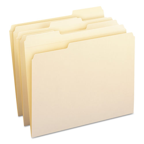 Reinforced Tab Manila File Folders, 1-3-cut Tabs, Letter Size, 11 Pt. Manila, 100-box