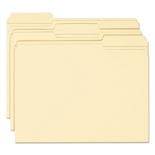 Reinforced Tab Manila File Folders, 1-3-cut Tabs, Letter Size, 11 Pt. Manila, 100-box