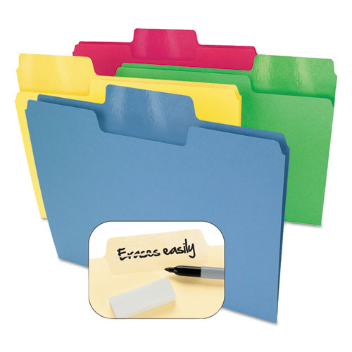 Erasable Supertab File Folders, 1-3-cut Tabs, Letter Size, Manila, 24-pack