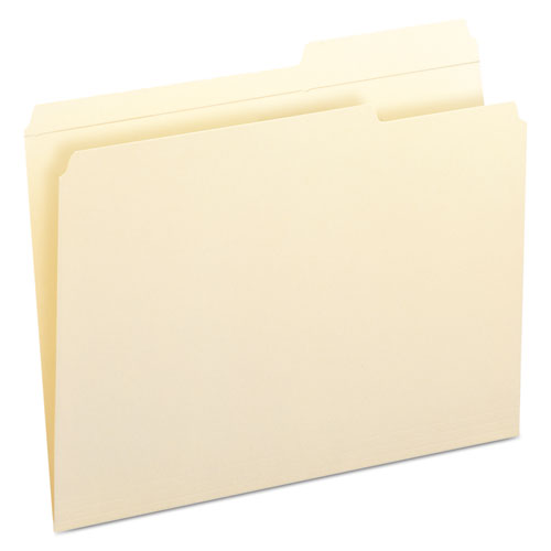 Reinforced Guide Height File Folders, 2-5-cut Tabs, Right Of Center, Letter Size, Manila, 100-box