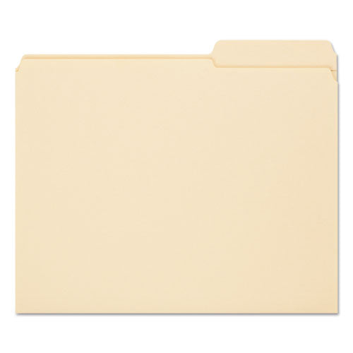 Reinforced Guide Height File Folders, 2-5-cut Tabs, Right Of Center, Letter Size, Manila, 100-box