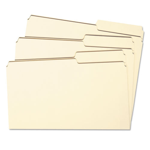 Reinforced Guide Height File Folders, 2-5-cut Tabs, Right Of Center, Letter Size, Manila, 100-box