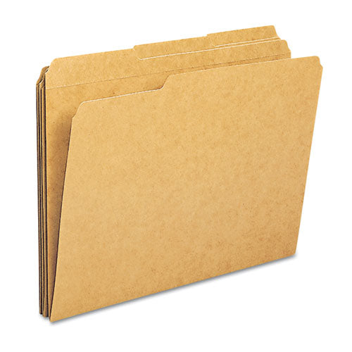 Heavyweight Kraft File Folders, 1-3-cut Tabs, Letter Size, 11 Pt. Kraft, 100-box