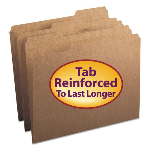 Heavyweight Kraft File Folders, 1-3-cut Tabs, Letter Size, 11 Pt. Kraft, 100-box