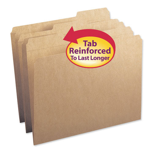 Heavyweight Kraft File Folders, 1-3-cut Tabs, Letter Size, 17 Pt. Kraft, 50-box