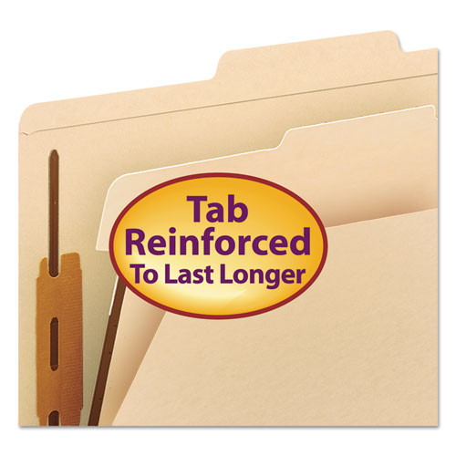 Manila Four- And Six-section Top Tab Classification Folders, 1 Divider, Letter Size, Manila, 10-box
