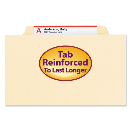 Manila Four- And Six-section Top Tab Classification Folders, 1 Divider, Letter Size, Manila, 10-box