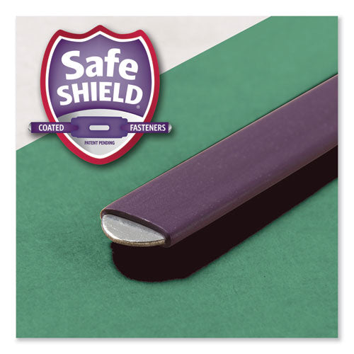 Four-section Pressboard Top Tab Classification Folders With Safeshield Fasteners, 1 Divider, Letter Size, Green, 10-box