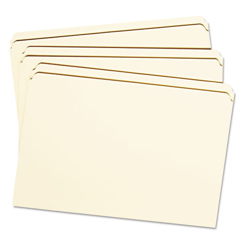 Reinforced Tab Manila File Folders, Straight Tab, Legal Size, 11 Pt. Manila, 100-box