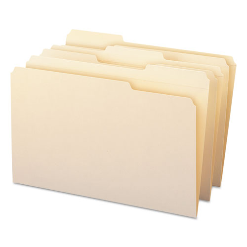 Reinforced Tab Manila File Folders, 1-3-cut Tabs, Legal Size, 11 Pt. Manila, 100-box
