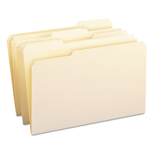 Reinforced Tab Manila File Folders, 1-3-cut Tabs, Legal Size, 11 Pt. Manila, 100-box
