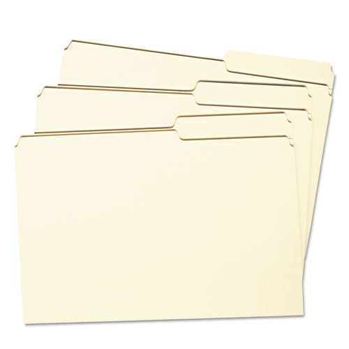 Reinforced Guide Height File Folders, 2-5-cut Tabs, Right Of Center, Legal Size, Manila, 100-box