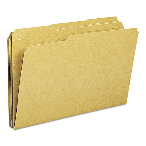 Heavyweight Kraft File Folders, 1-3-cut Tabs, Legal Size, 11 Pt. Kraft, 100-box