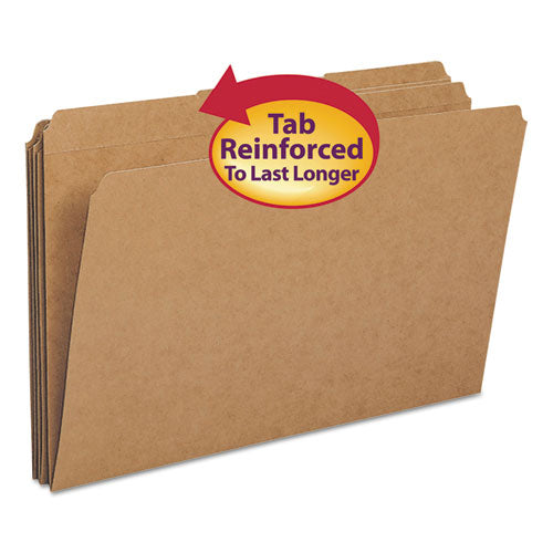 Heavyweight Kraft File Folders, 1-3-cut Tabs, Legal Size, 11 Pt. Kraft, 100-box