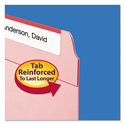 Reinforced Top Tab Colored File Folders, 1-3-cut Tabs, Legal Size, Pink, 100-box