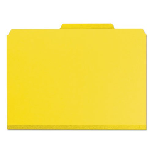 Expanding Recycled Heavy Pressboard Folders, 1-3-cut Tabs, 1" Expansion, Letter Size, Yellow, 25-box