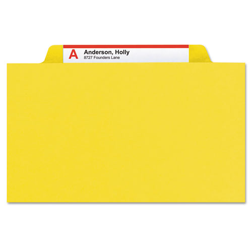 Expanding Recycled Heavy Pressboard Folders, 1-3-cut Tabs, 1" Expansion, Letter Size, Yellow, 25-box