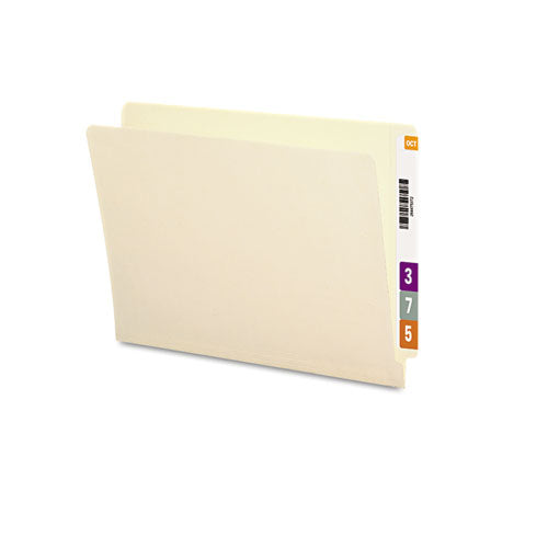 Heavyweight Manila End Tab Folders, 9" Front, Straight Tab, Letter Size, 100-box
