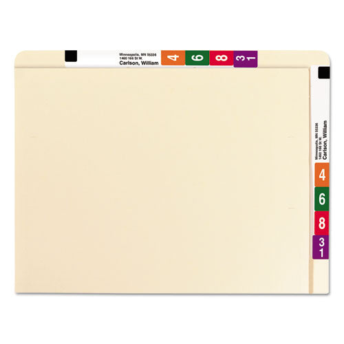 Heavyweight Manila End Tab Conversion File Folders, Straight Tab, Letter Size, 100-box