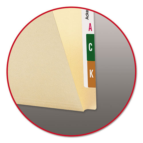 Extended End Tab Manila Folders, Straight Tab, Letter Size, 100-box