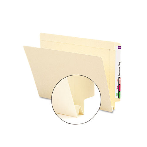 Heavyweight Manila End Tab Expansion Folders, Straight Tab, Letter Size, 50-box