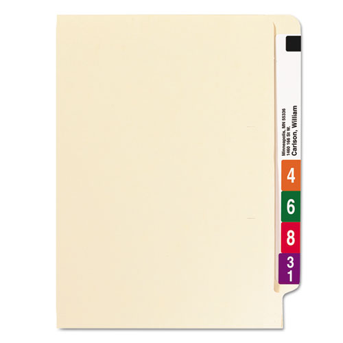 Heavyweight Manila End Tab Expansion Folders, Straight Tab, Letter Size, 50-box