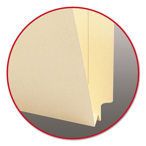 Heavyweight Manila End Tab Expansion Folders, Straight Tab, Letter Size, 50-box