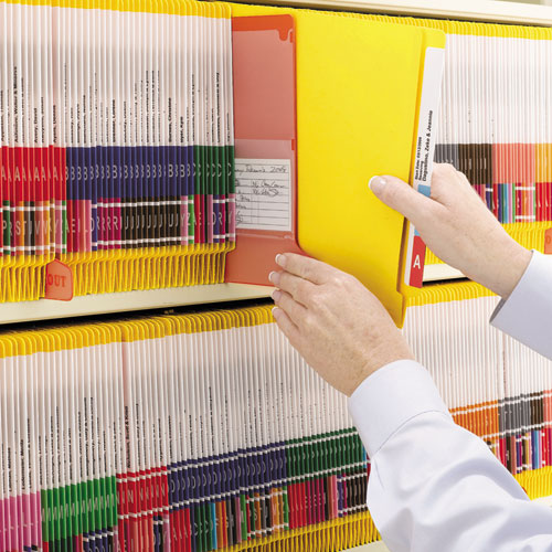 Reinforced End Tab Colored Folders, Straight Tab, Letter Size, Yellow, 100-box